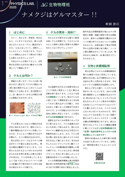 生物物理班 - Physics Lab. 2025